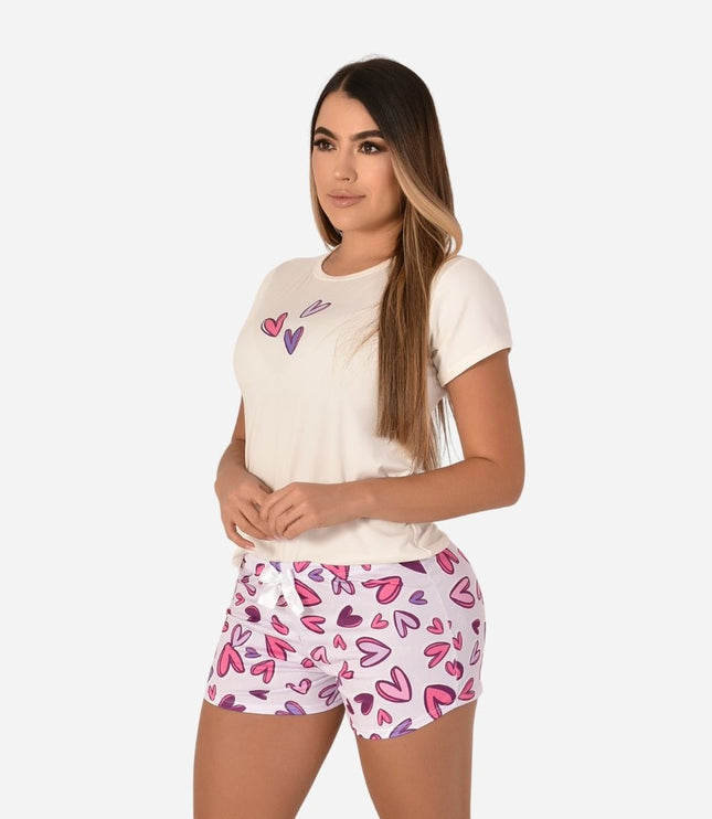 Pijama De Dama Blusa + Short Ref. 51451-069