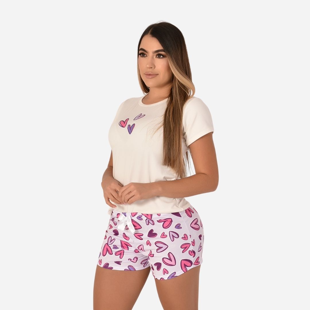 Pijama De Dama Blusa + Short Ref. 51451-069