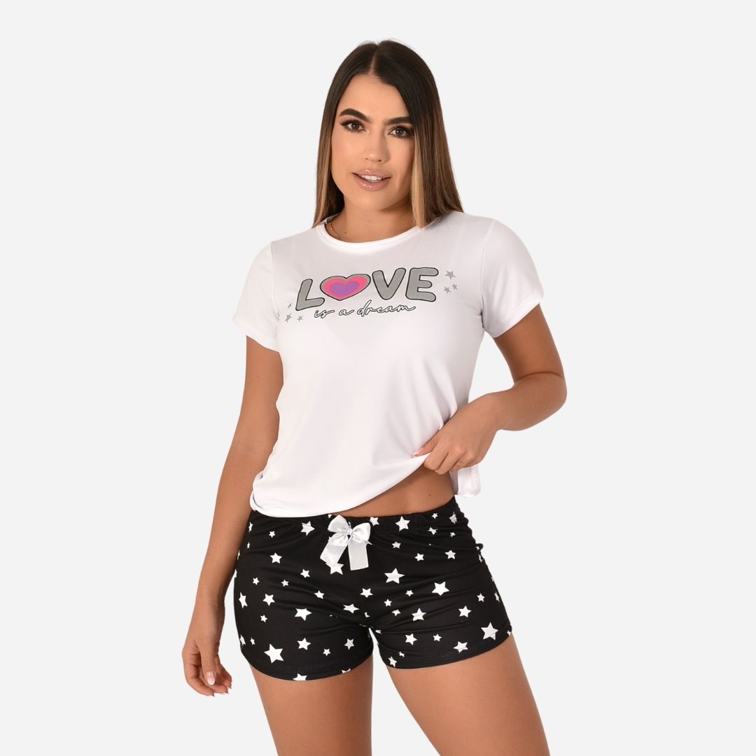 Pijama De Dama Blusa + Short Ref. 51451-070