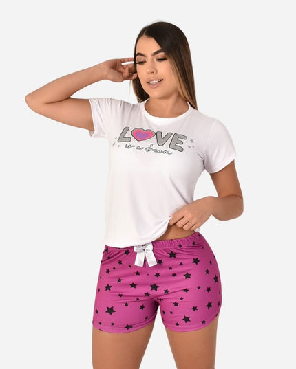 Pijama De Dama Blusa + Short Ref. 51451-070