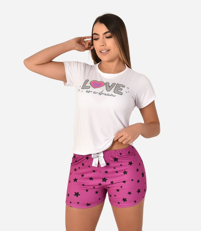 Pijama De Dama Blusa + Short Ref. 51451-070