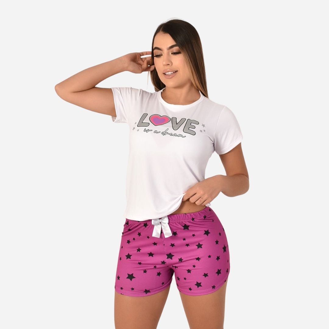 Pijama De Dama Blusa + Short Ref. 51451-070