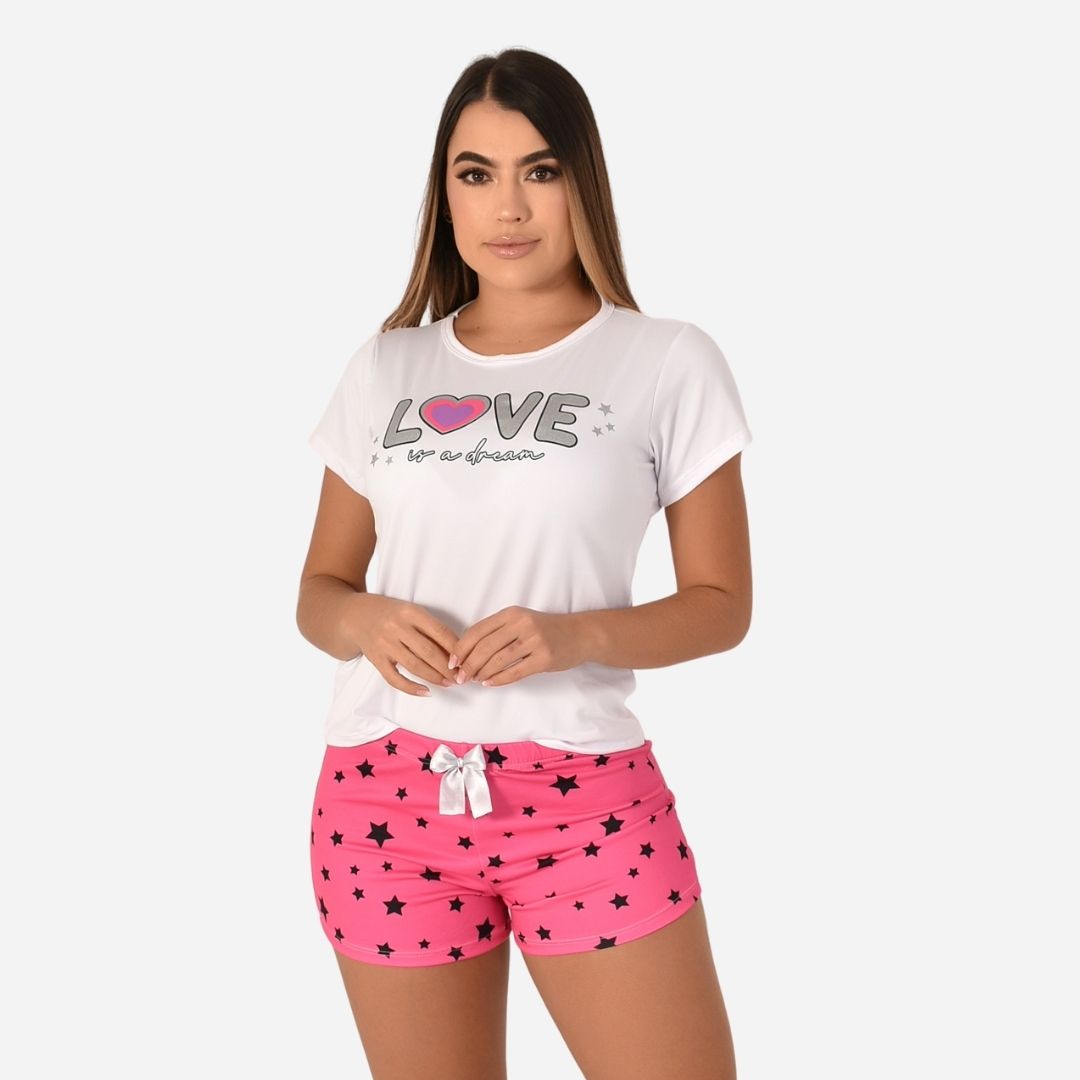 Pijama De Dama Blusa + Short Ref. 51451-070