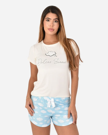 Pijama de Dama Blusa + Short Ref. 51451-079