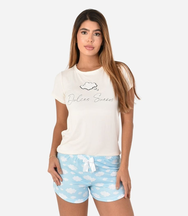Pijama de Dama Blusa + Short Ref. 51451-079