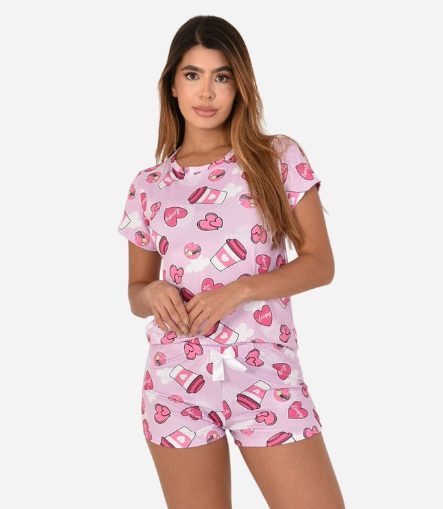Pijama de Dama Blusa + Short Ref. 51451-080