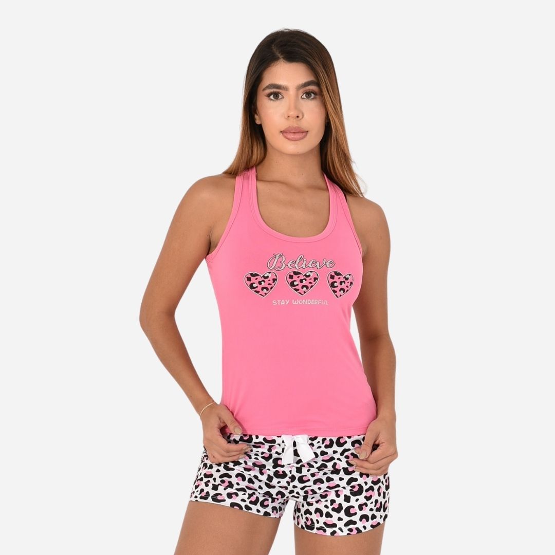 Pijama de Dama Blusa + Short Ref. 51452-003