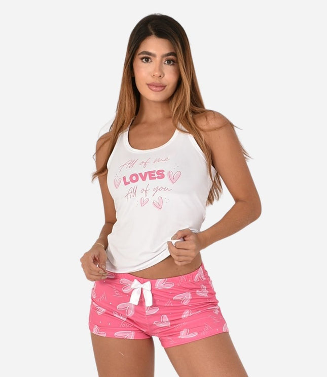 Pijama de Dama Blusa + Short Ref. 51452-006