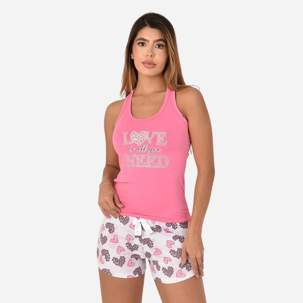 Pijama de Dama Blusa + Short Ref. 51452-007