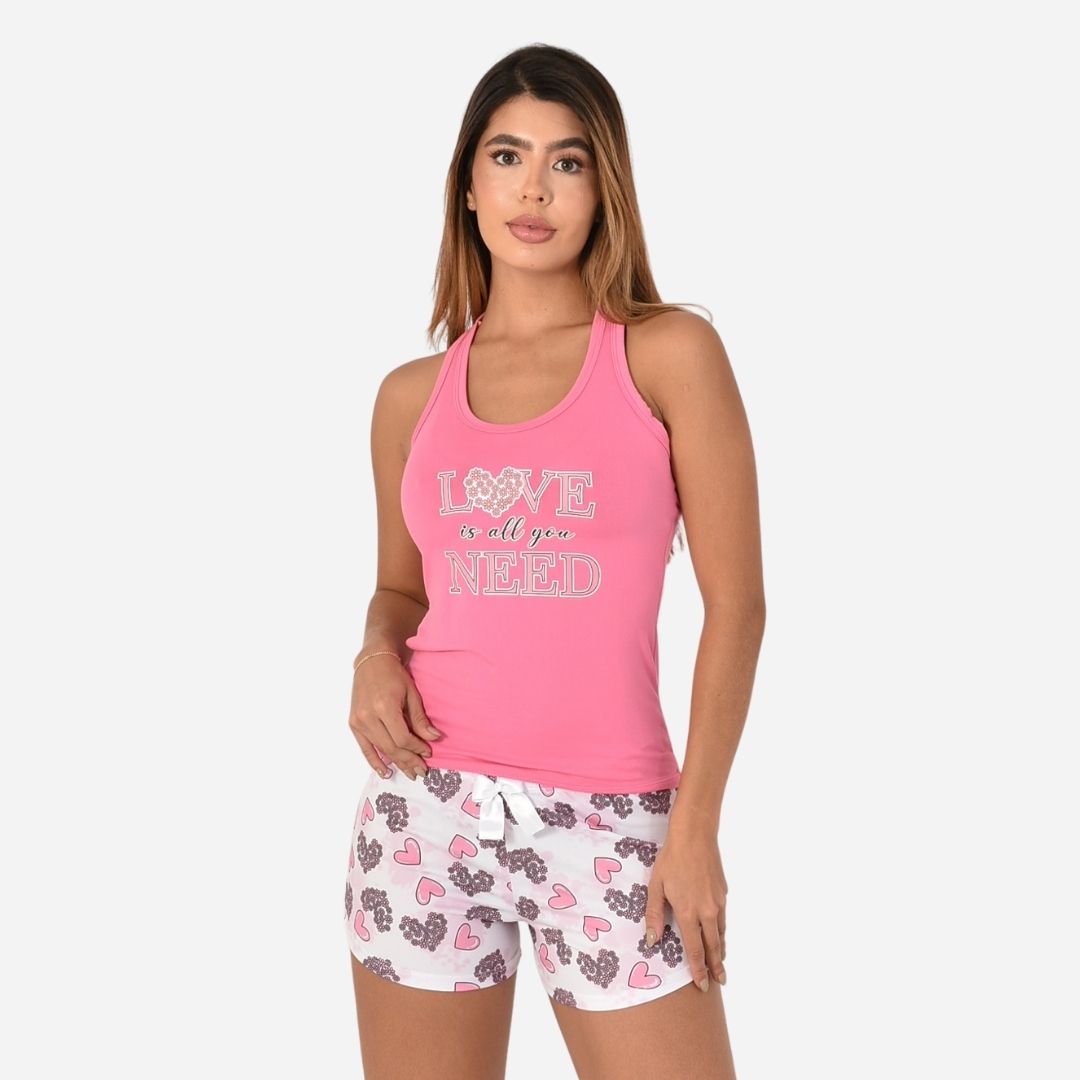 Pijama de Dama Blusa + Short Ref. 51452-007