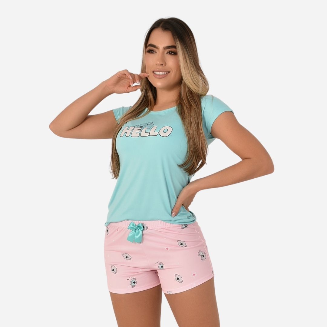 Pijama de Dama Blusa + Short Ref. 51453-006