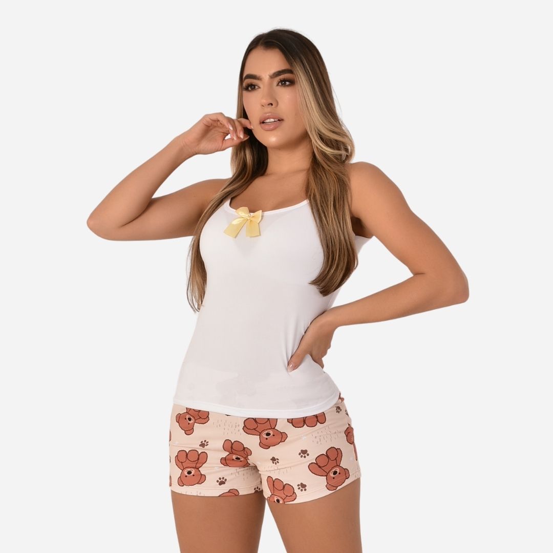 Pijama de Dama Blusa + Short Ref. 51454-057