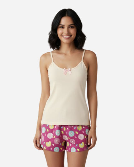 Pijama de Dama Blusa + Short Ref. 51454-061