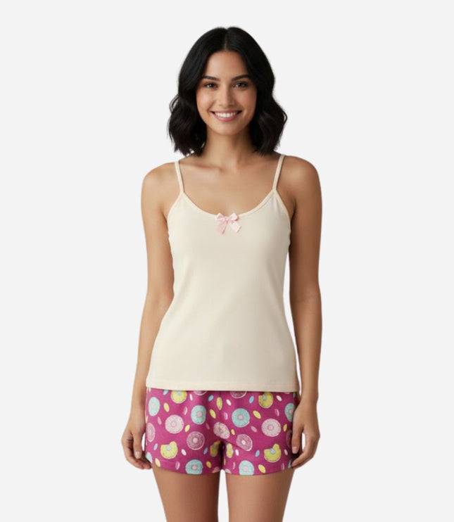 Pijama de Dama Blusa + Short Ref. 51454-061