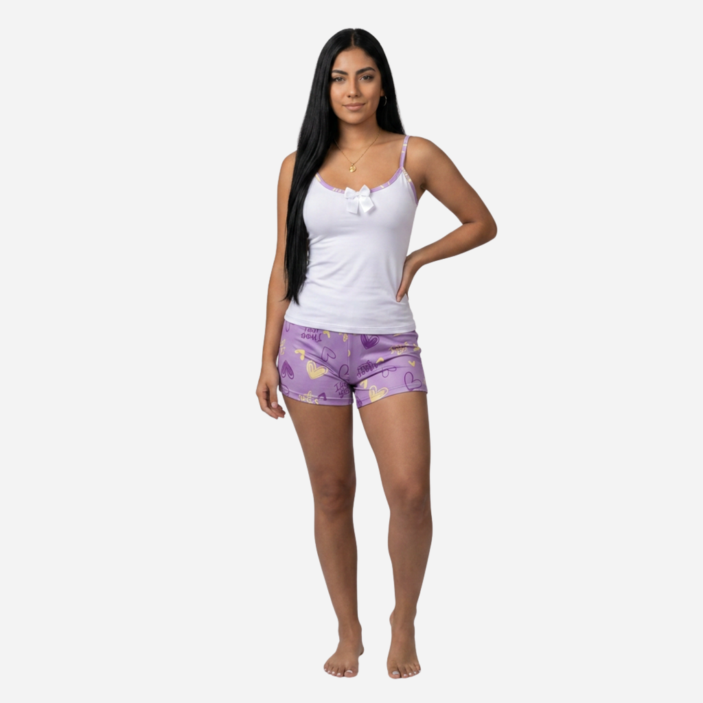 Pijama de Dama Blusa + Short Ref. 51454-091