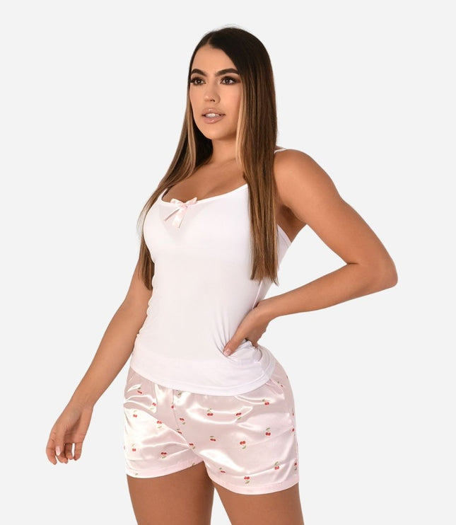 Pijama De Dama Satin Blusa + Short Ref. 514645