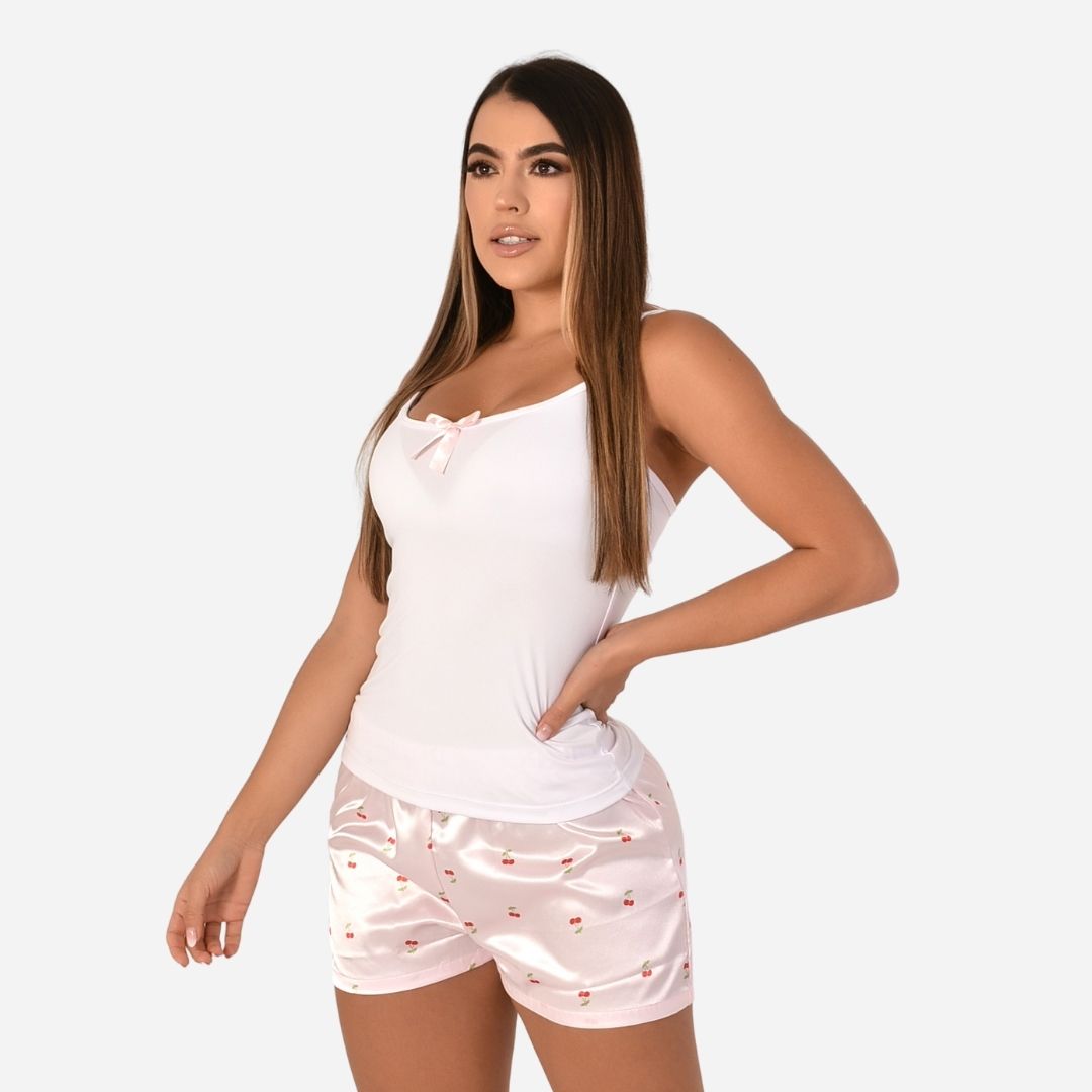 Pijama De Dama Satin Blusa + Short Ref. 514645