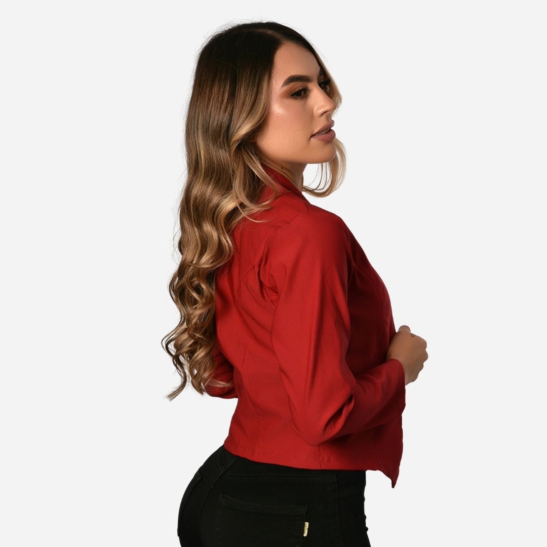 Chaqueta Básica Corte En Puntas Ref. 517001