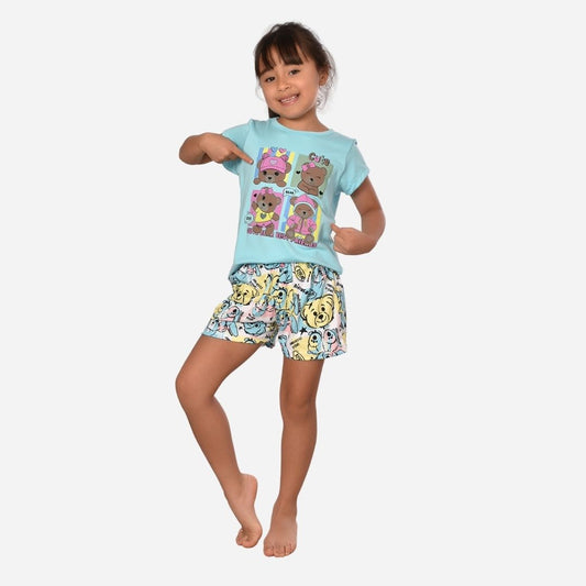 Pijama de Niña Blusa + Short Ref. 521002-002