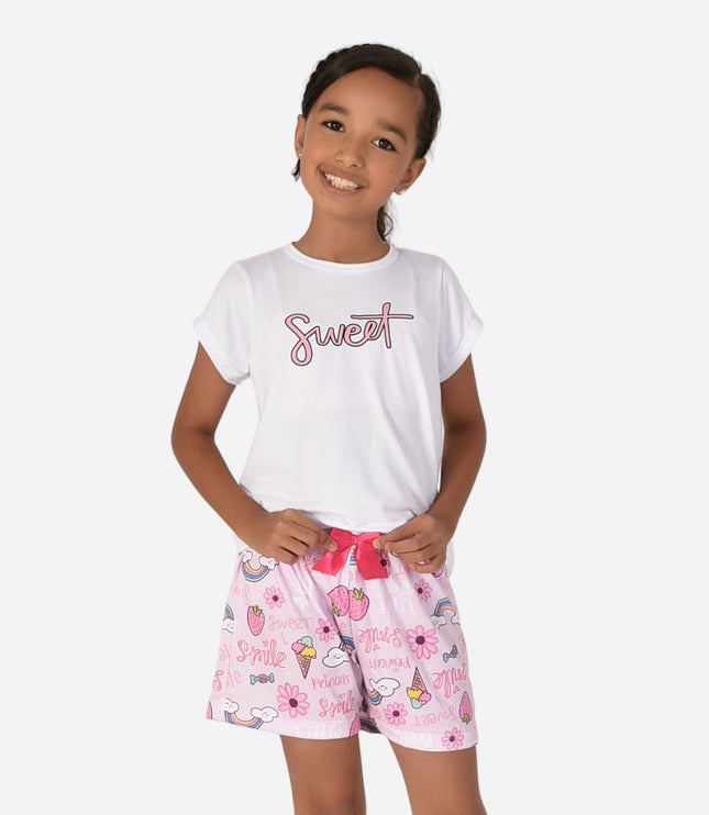 Pijama De Niña Blusa + Short Ref. 521002-016