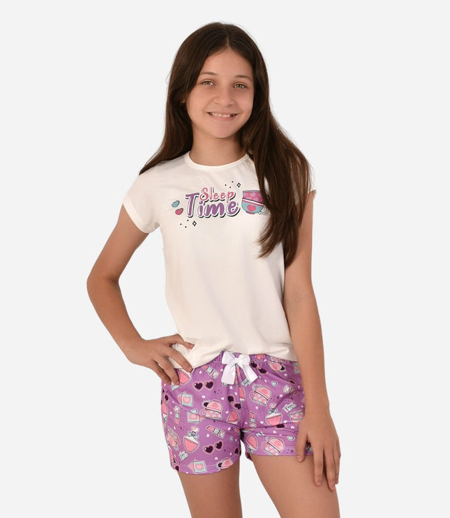 Pijama De Niña Blusa + Short Ref. 521002-017