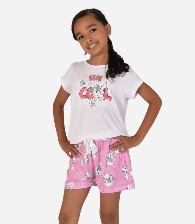 Pijama De Niña Blusa + Short Ref. 521002-018