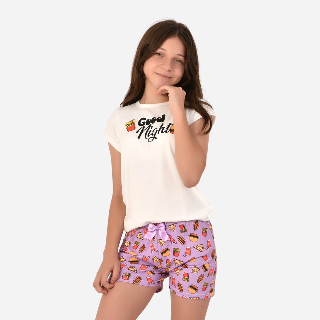 Pijama De Niña Blusa + Short Ref. 521002-019