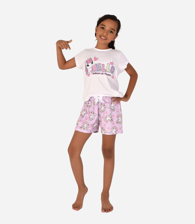 Pijama De Niña Blusa + Short Ref. 52102-028