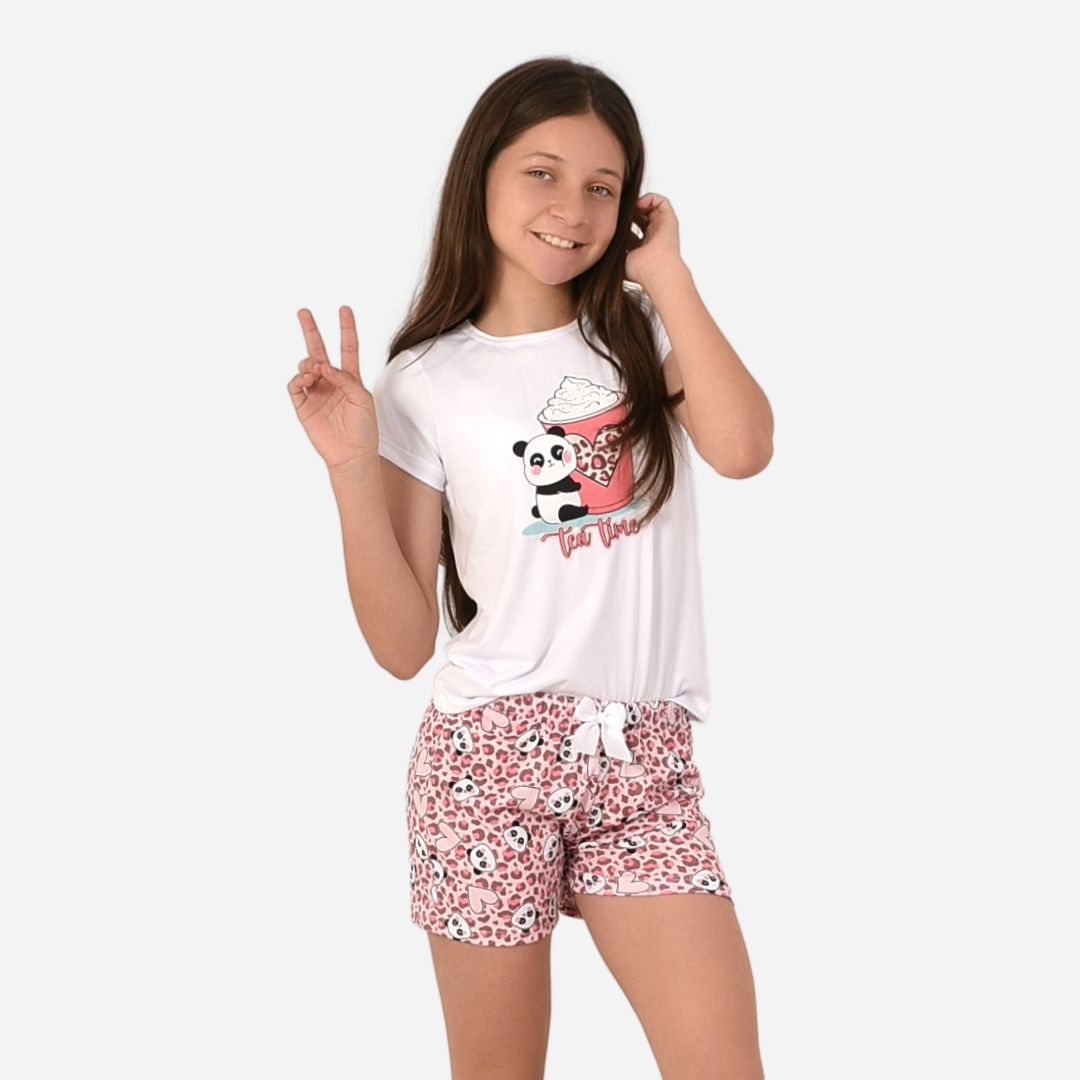 Pijama De Niña Blusa + Short Ref. 521002-022