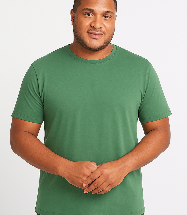 Camiseta Básica Slim Fit en Tela Fría Tallas grandes Ref. 70141