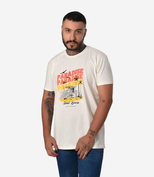 Camiseta Básica Slim Fit en Tela Fría con Estampado Ref. 70141-030