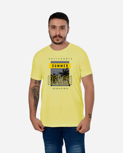 Camiseta Básica Slim Fit en Tela Fría con Estampado Ref. 70141-043