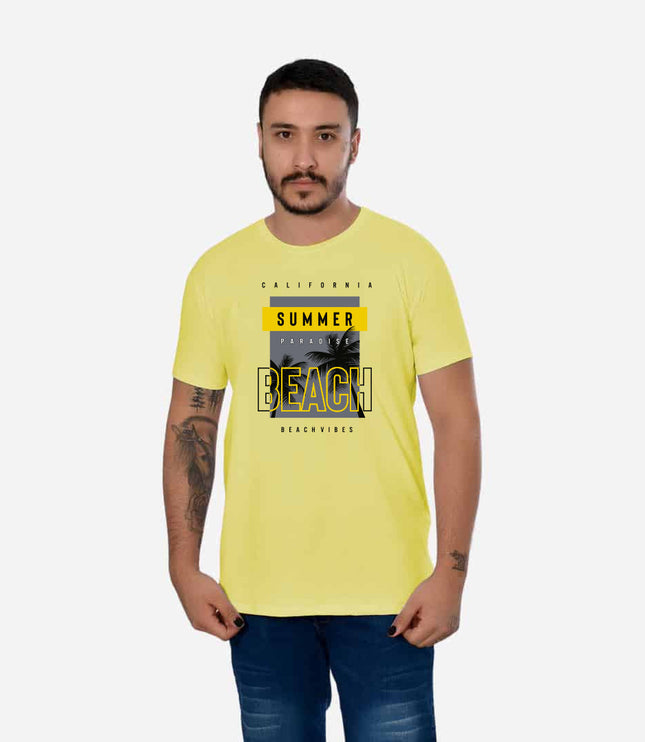 Camiseta Básica Slim Fit en Tela Fría con Estampado Ref. 70141-043