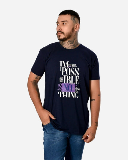 Camiseta Básica Slim Fit en Tela Fría con Estampado Ref. 70141-047