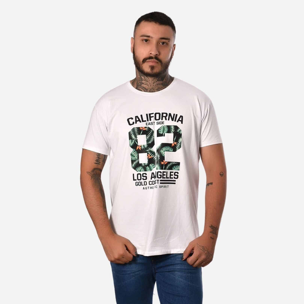 Camiseta Básica Slim Fit en Tela Fría con Estampado Ref. 70141-051