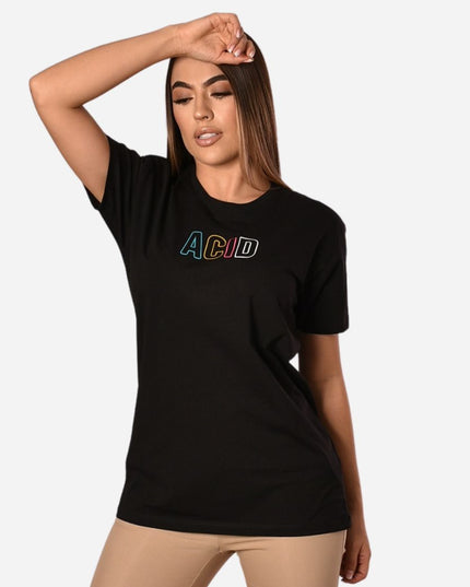 Camiseta de Dama Básica Slim Fit en Tela Fría con Estampado Ref. 70141-106