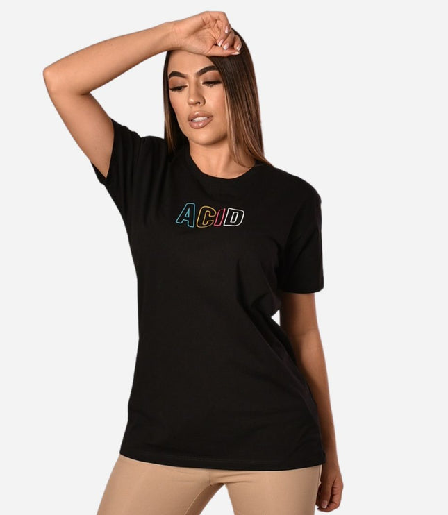 Camiseta de Dama Básica Slim Fit en Tela Fría con Estampado Ref. 70141-106