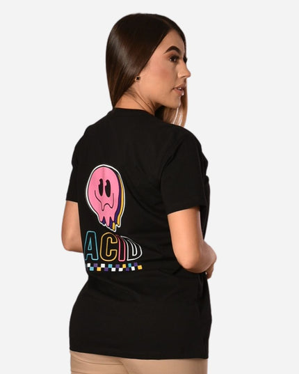 Camiseta de Dama Básica Slim Fit en Tela Fría con Estampado Ref. 70141-106