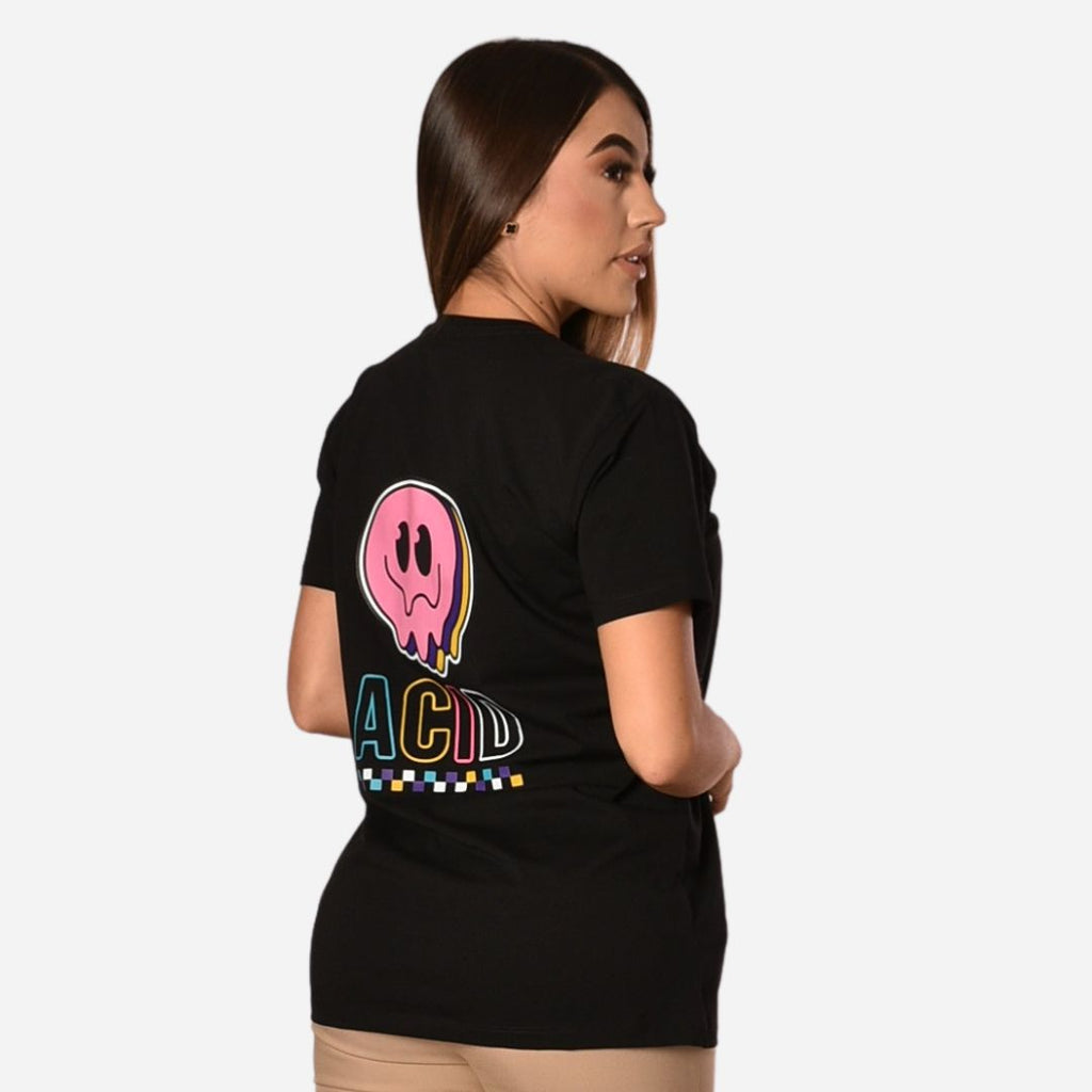 Camiseta de Dama Básica Slim Fit en Tela Fría con Estampado Ref. 70141-106