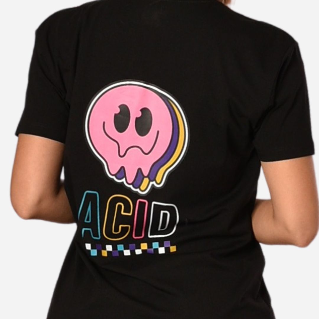 Camiseta de Dama Básica Slim Fit en Tela Fría con Estampado Ref. 70141-106