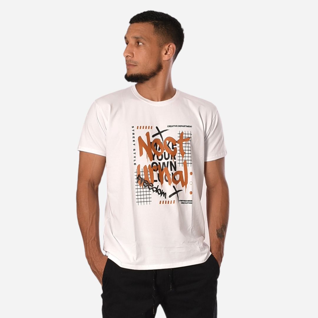 Camiseta Básica Slim Fit en Tela Fría con Estampado Ref. 70141-111