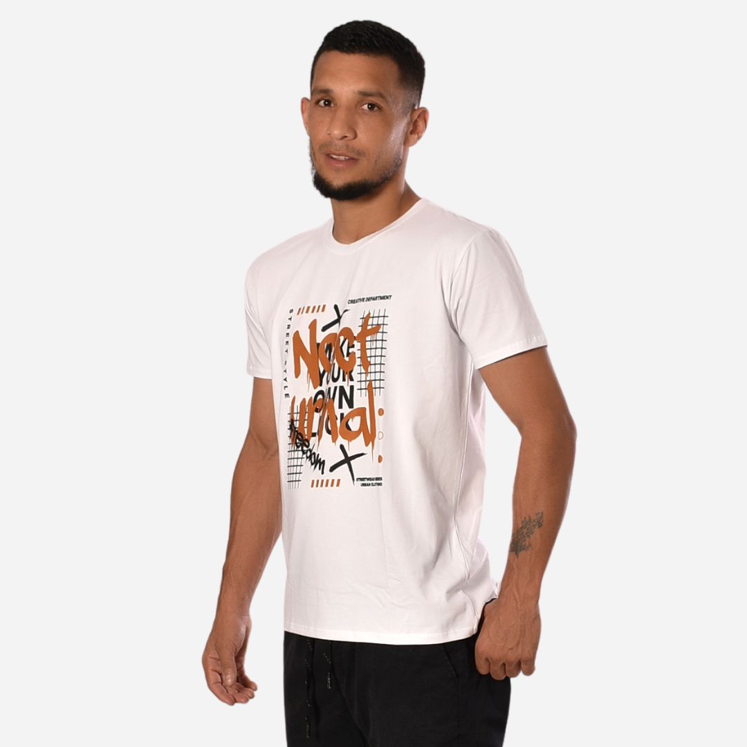 Camiseta Básica Slim Fit en Tela Fría con Estampado Ref. 70141-111