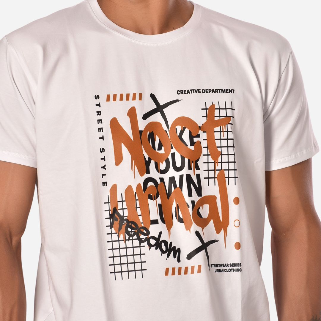 Camiseta Básica Slim Fit en Tela Fría con Estampado Ref. 70141-111
