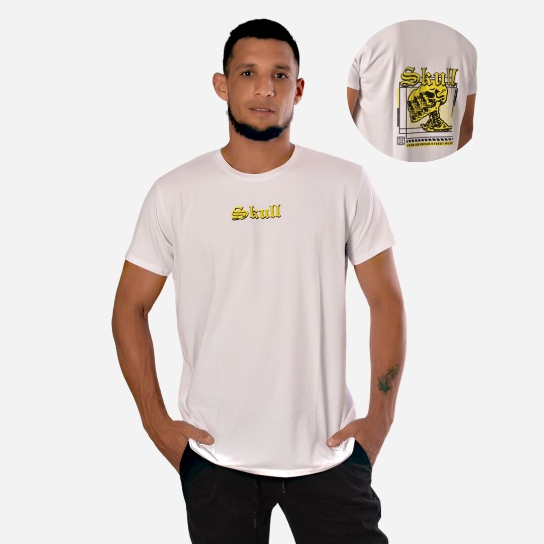 Camiseta Básica Slim Fit en Tela Fría con Estampado Ref. 70141-113
