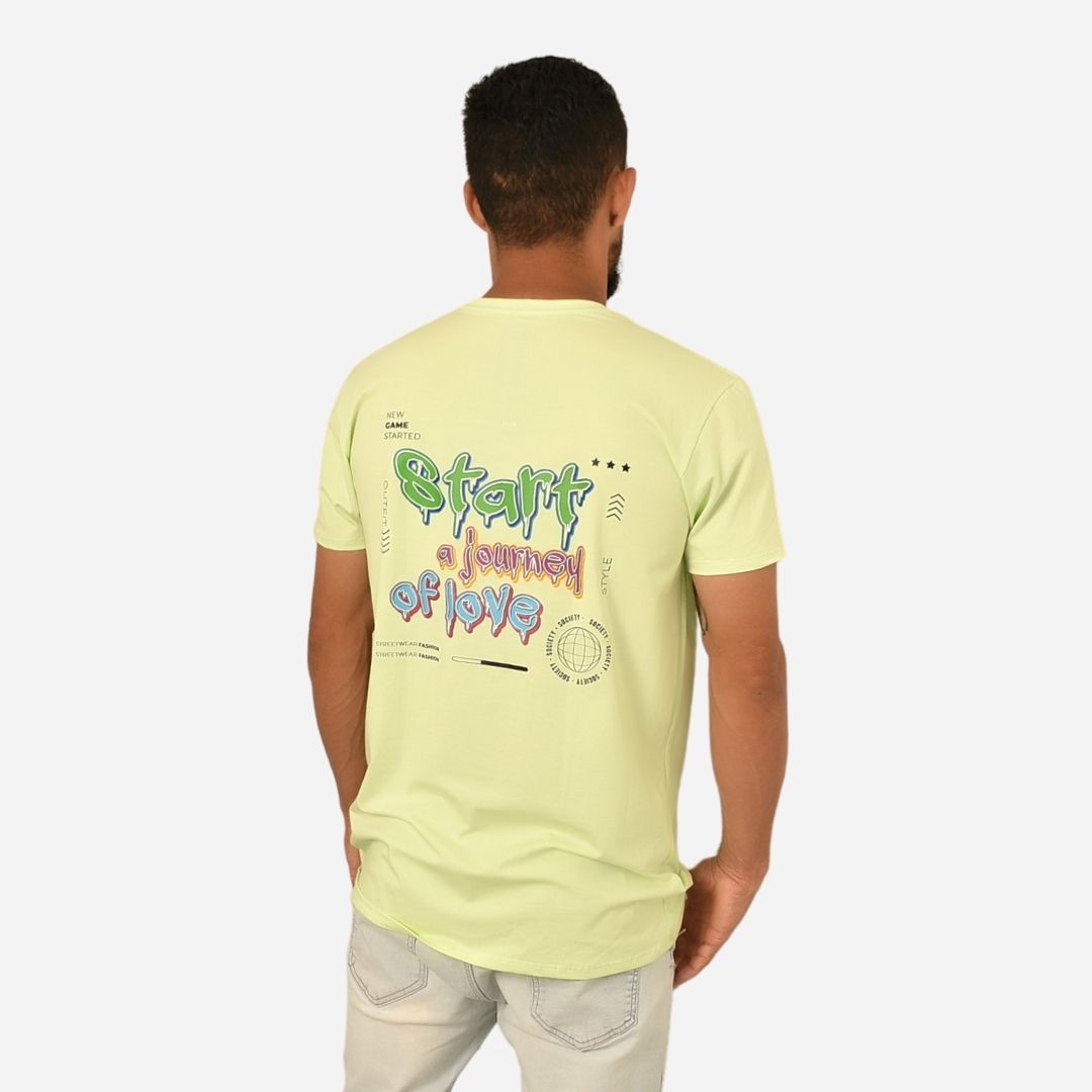Camiseta Básica Slim Fit en Tela Fría con Estampado Ref. 70141-161
