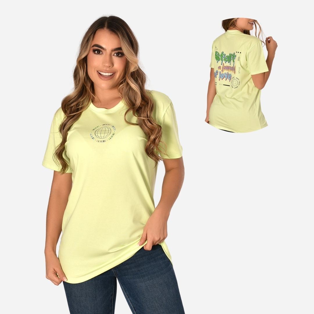 Camiseta Básica Slim Fit en Tela Fría con Estampado Ref. 70141-161