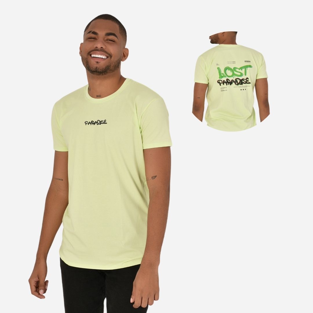 Camiseta Básica Slim Fit en Tela Fría con Estampado Ref. 70141-162