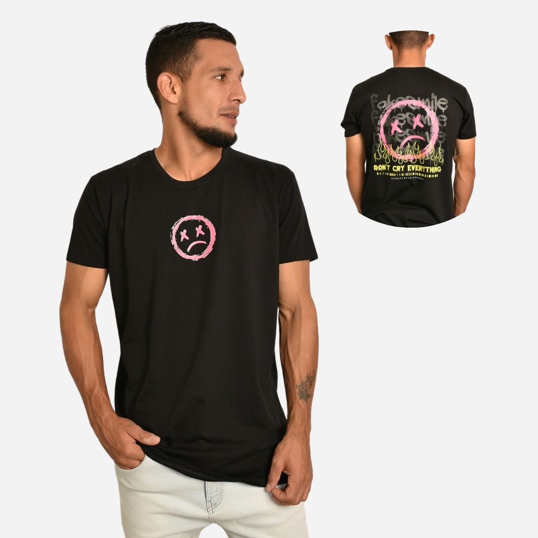 Camiseta Básica Slim Fit en Tela Fría con Estampado Ref. 70141-163