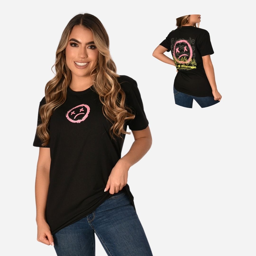 Camiseta Básica Slim Fit en Tela Fría con Estampado Ref. 70141-163