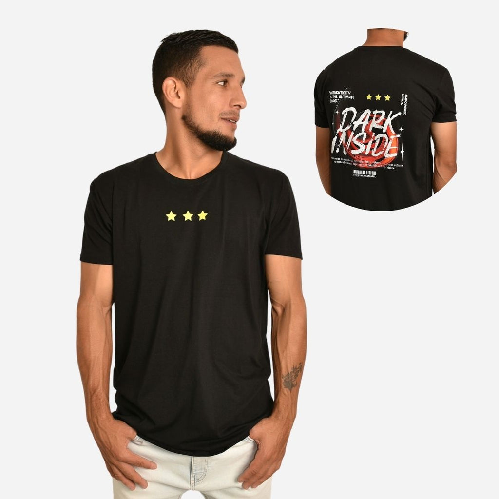 Camiseta Básica Slim Fit en Tela Fría con Estampado Ref. 70141-164